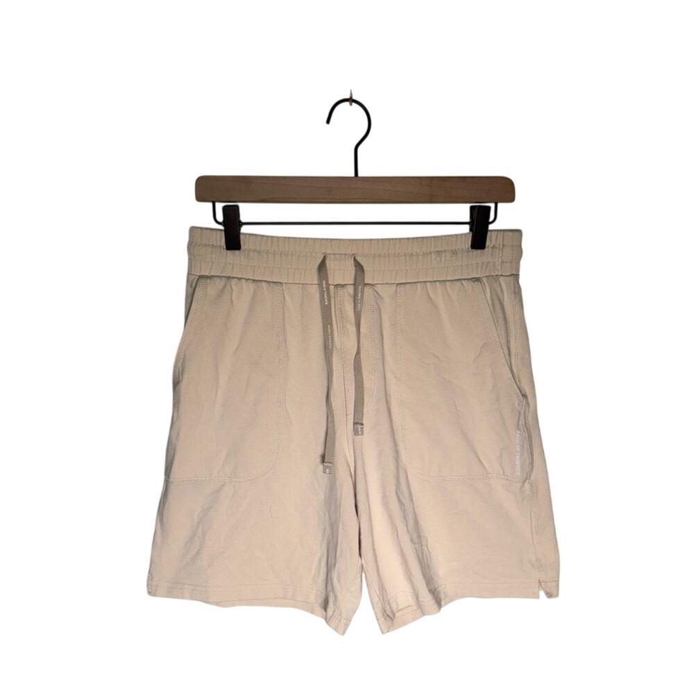 PAIR OF THIEVES Cream colored cotton athletic lounge drawstring shorts S